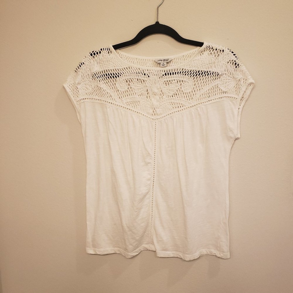 Lucky Brand White lace top